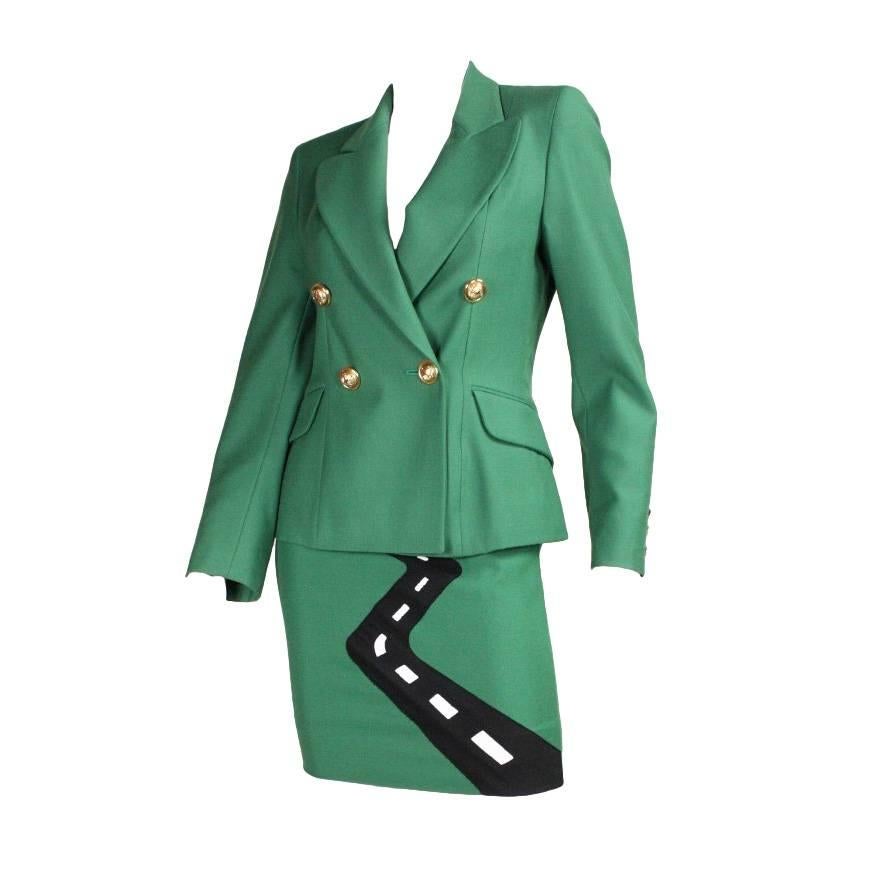 1990's Moschino Suit with Humorous Applique