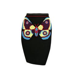 very rare 1991 AZZEDINE ALAIA butterfly skirt with artwork by Thierry Perez