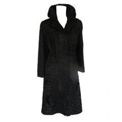 Black swakara persian lamb/Astrakhan fur coat 6