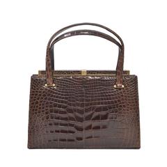 Lucille de Paris Brown Alligator Handtasche