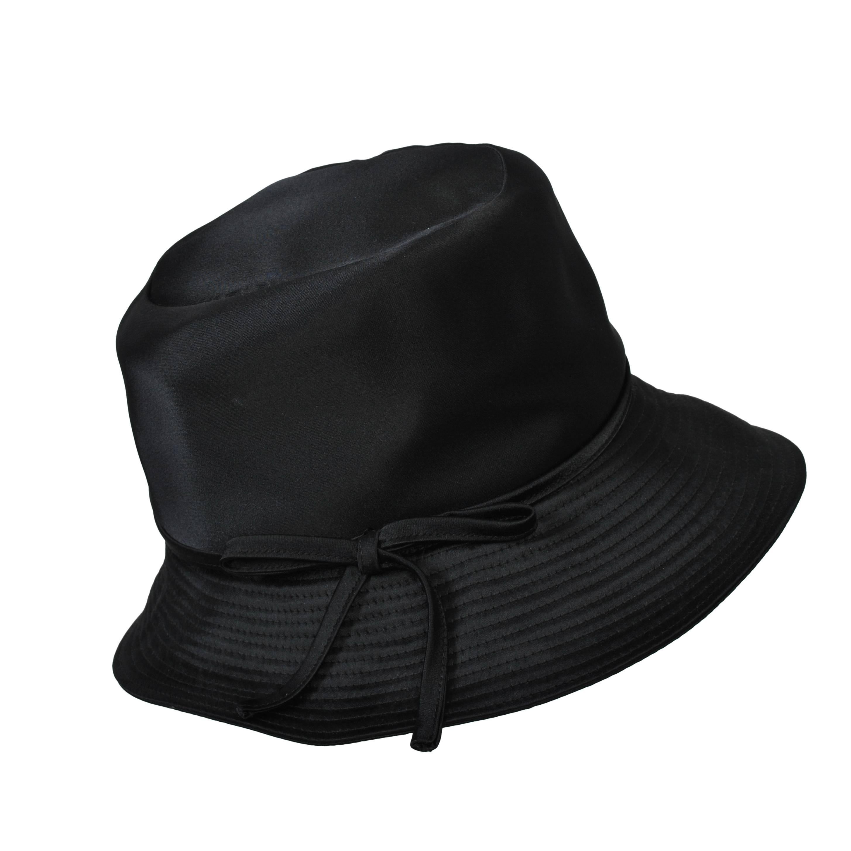 Betmar Black Satin Hat