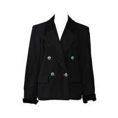 Saint Laurent Black 1980s Jacket