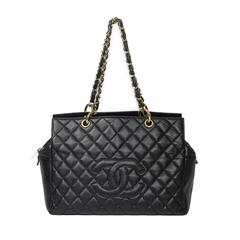 Chanel Grand Tote Shopper MM 34cm Black Grained Leather