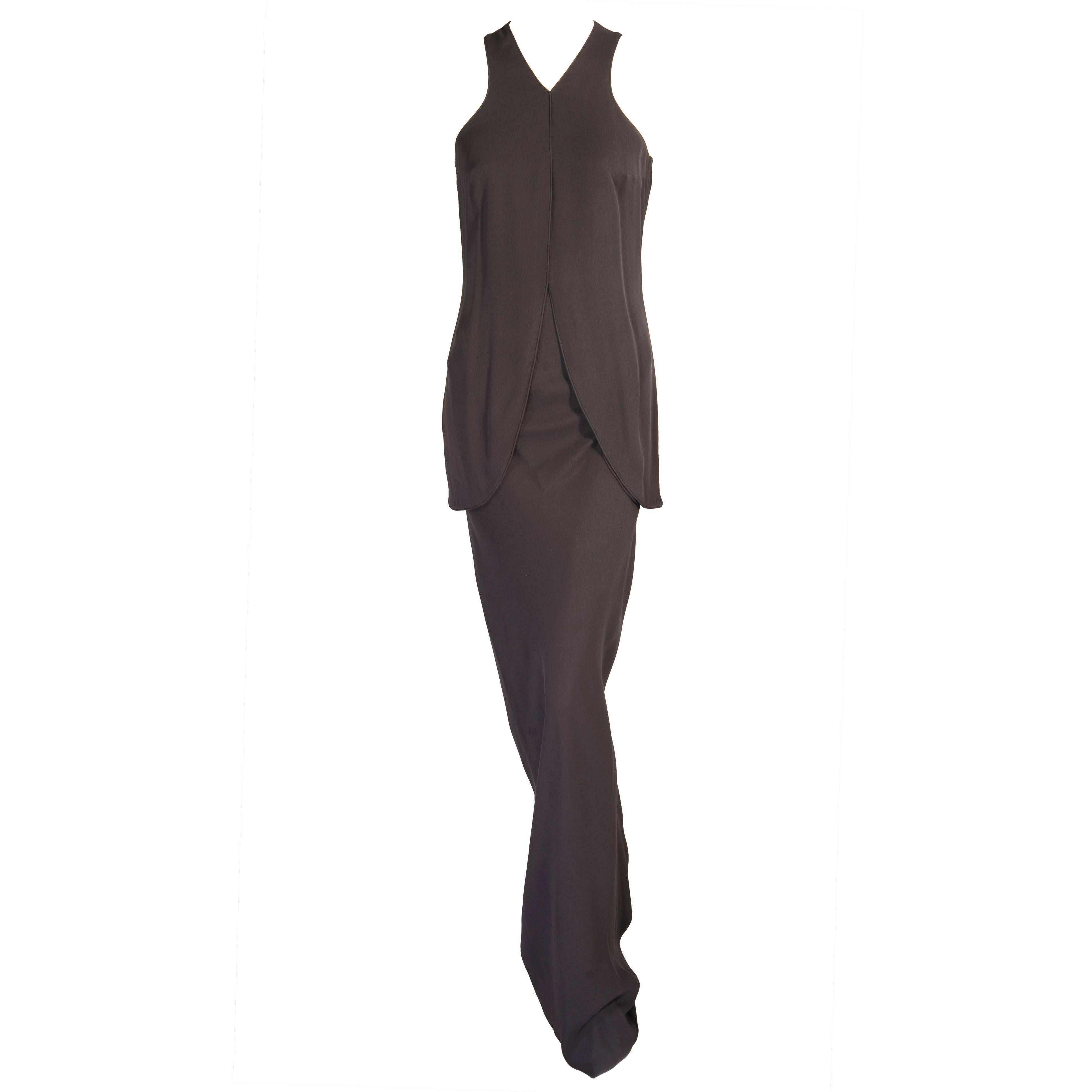 Black Silk Evening Dress