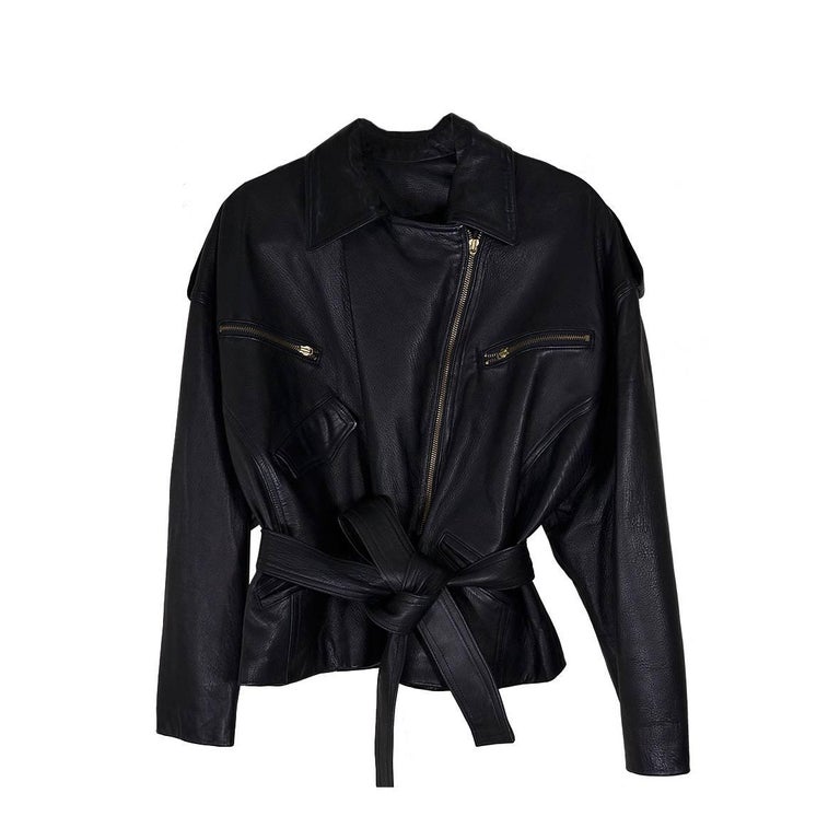 Iconic Vintage Donna Karan Leather Jacket at 1stDibs