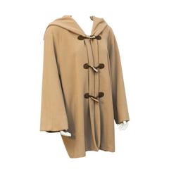 1980's Giorgio Armani Camel Toggle Swing Coat 9
