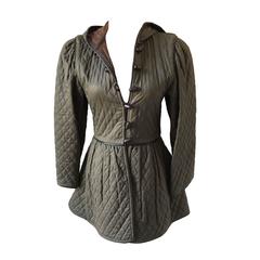  Iconic Vintage Olive Green Quilted Jacket Est. Fr.34   US. XS.