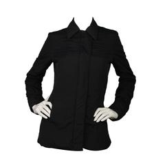 Gucci Black Rain Jacket & Removable Fur Vest sz 38