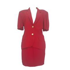 1980s Moschino Cheap & Chic red suit