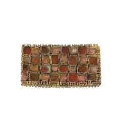 Rare Line Vautrin Talosel Geometric Pink Brooch Pin 11