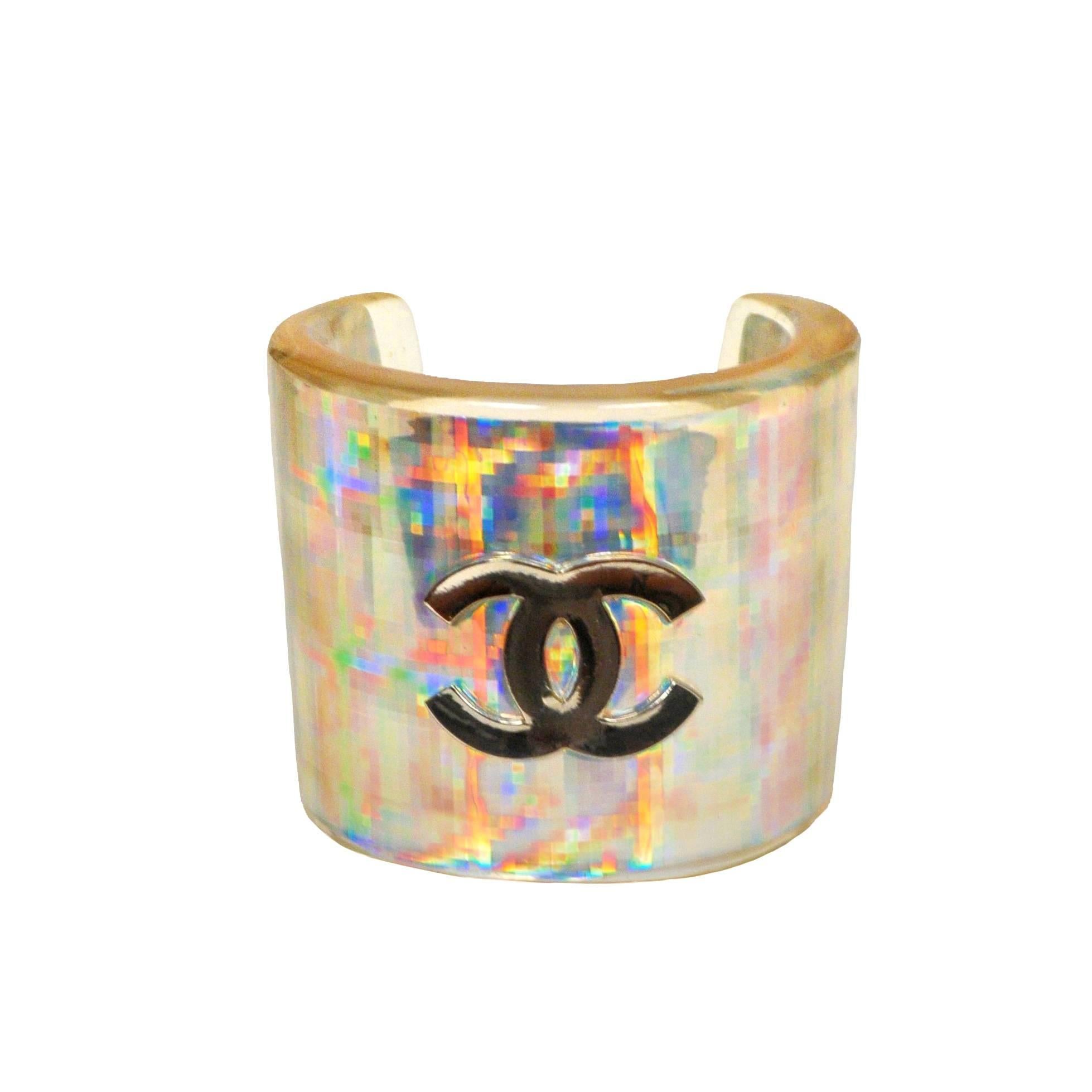 Chanel Acrylic Hologram Cuff 