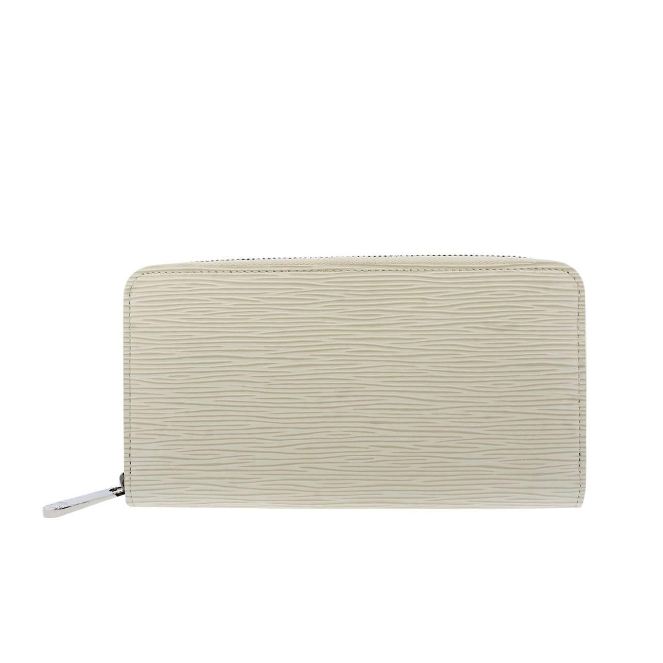 Louis Vuitton Epi Leather Off White Ivory Zippy Wallet in Box