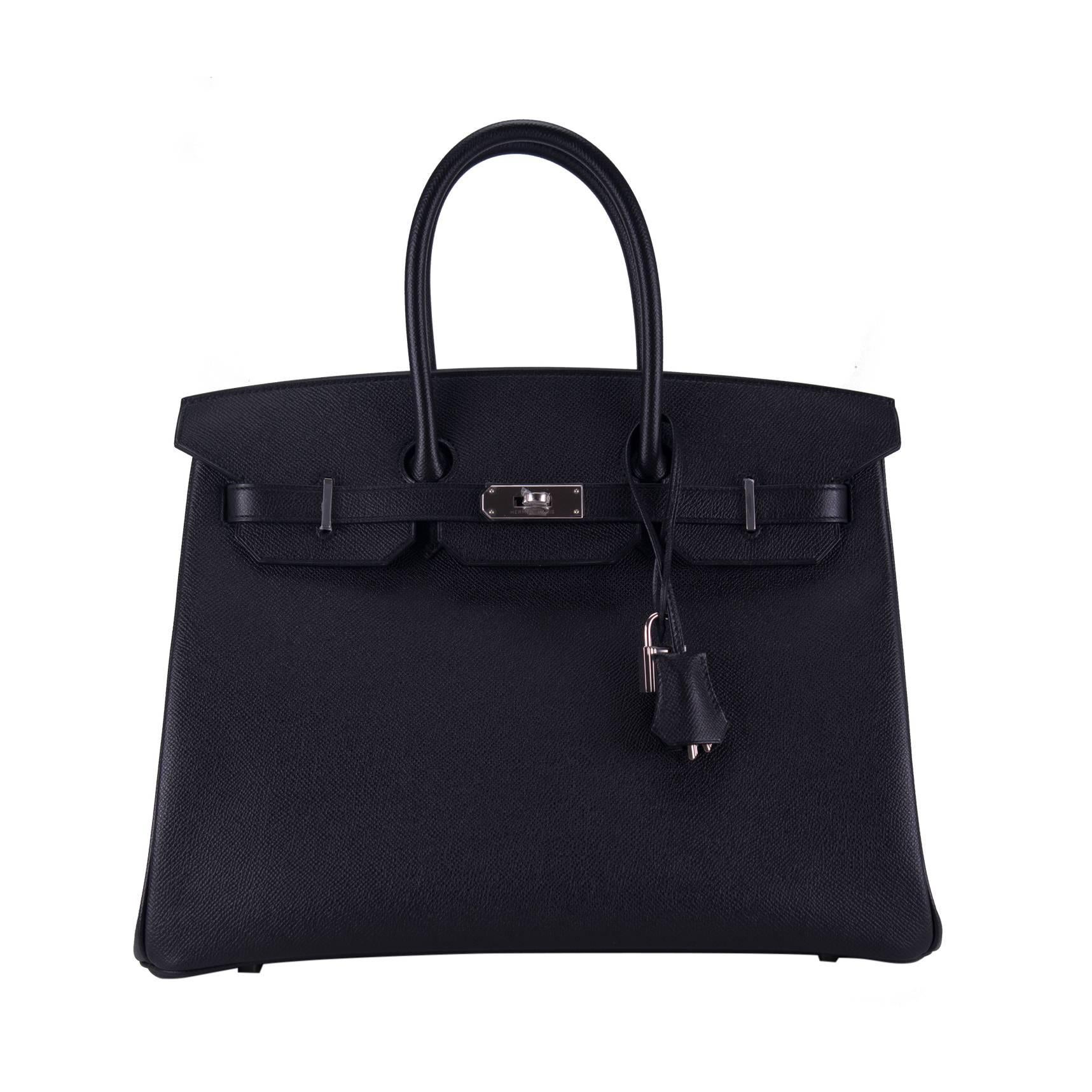 Hermes Birkin 35 Epsom Black Palladium Hardware 2015.