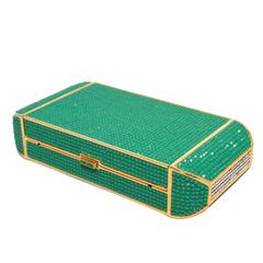 Judith Leiber Swarovski Crystal Green Minaudiere 7