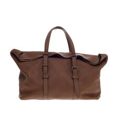 Gucci Holdall Weekender Tote Pebbled Leather Large