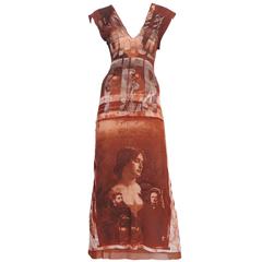 Gaultier Rust Printed Maxi Dress 7