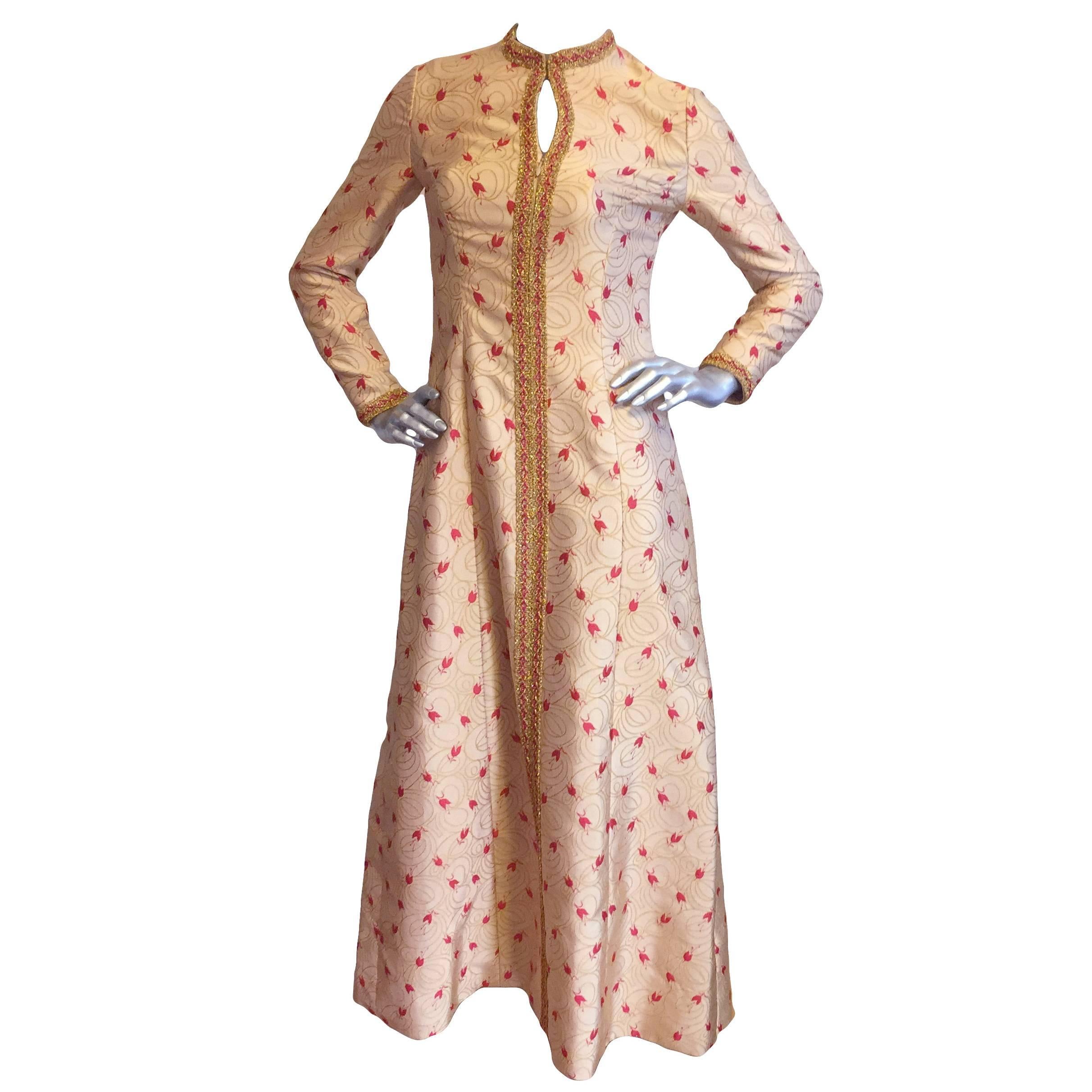 Rare Adele Simpson Brocade Gown, Circa 1960 For Sale