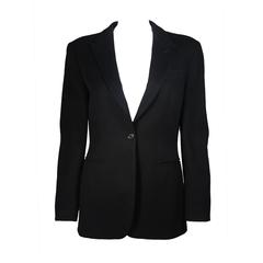 Vintage Giorgio Armani Black Cashmere Jacket Size 44