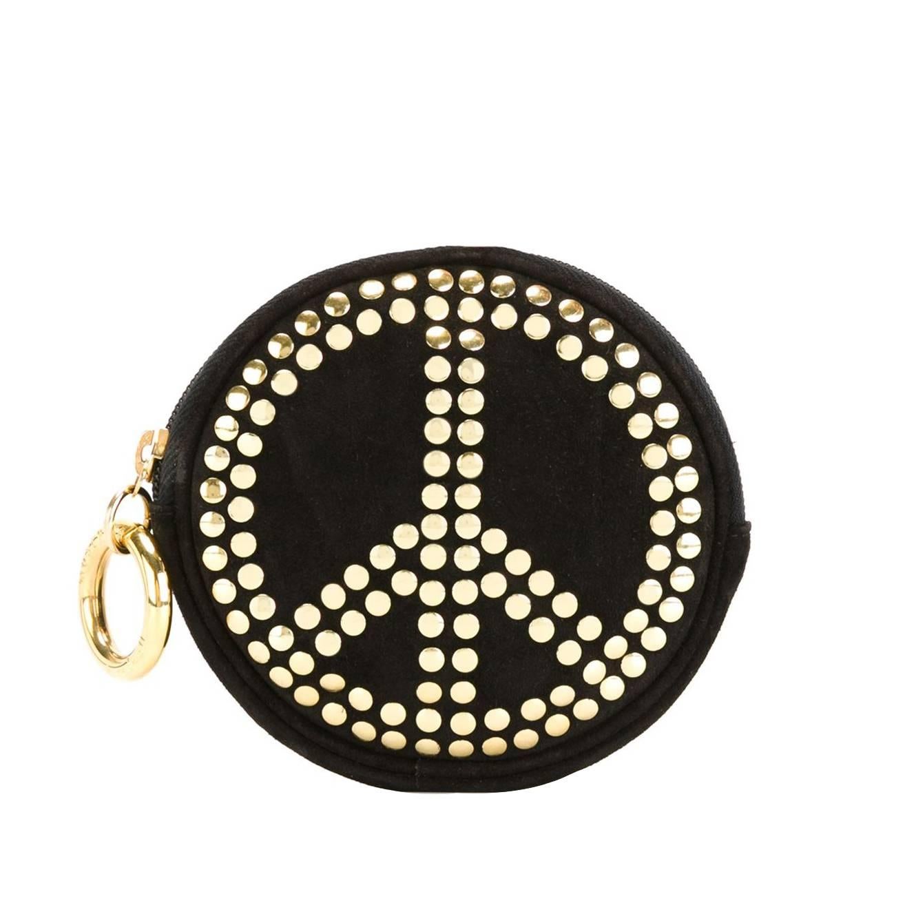 Moschino Vintage "Peace" Pattern Pouch