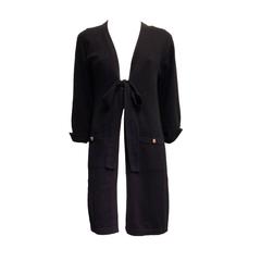 Chanel Black Cashmere Long Cardigan Size 34 (2)