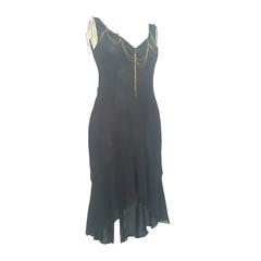 1990s Moschino black dress