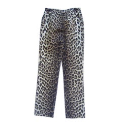 Moschino Cheap and Chic Leopard Print Jeans Made in Italy 