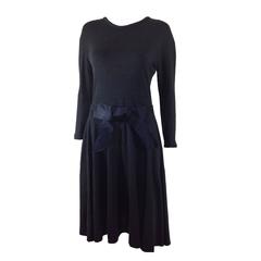 Lanvin charcoal grey jersey dress         size 38