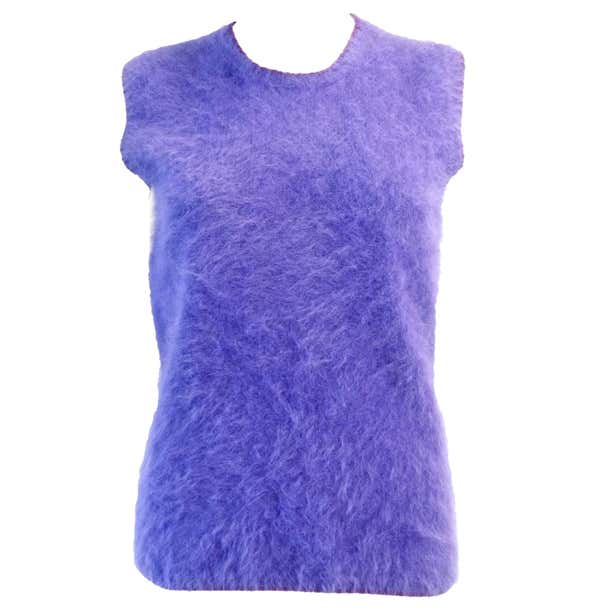 1990s Gianni Versace Couture Purple Angora Sweater For Sale at 1stDibs ...