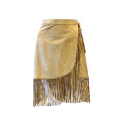 1970s Jose' Luis Suede Fringe Skirt 