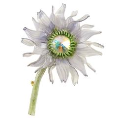 Fabrice Paris 1980s Resin Flower Brooch Pin