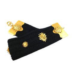 Yves Saint Laurent YSL by Robert Goossens Vintage Rare Sun Face Waist Belt 12