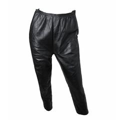 1960s Bonnie Cashin Black Leather Pants