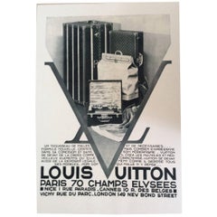 Louis Vuitton Poster 1930s Advertisement LV Bag Wall Art 