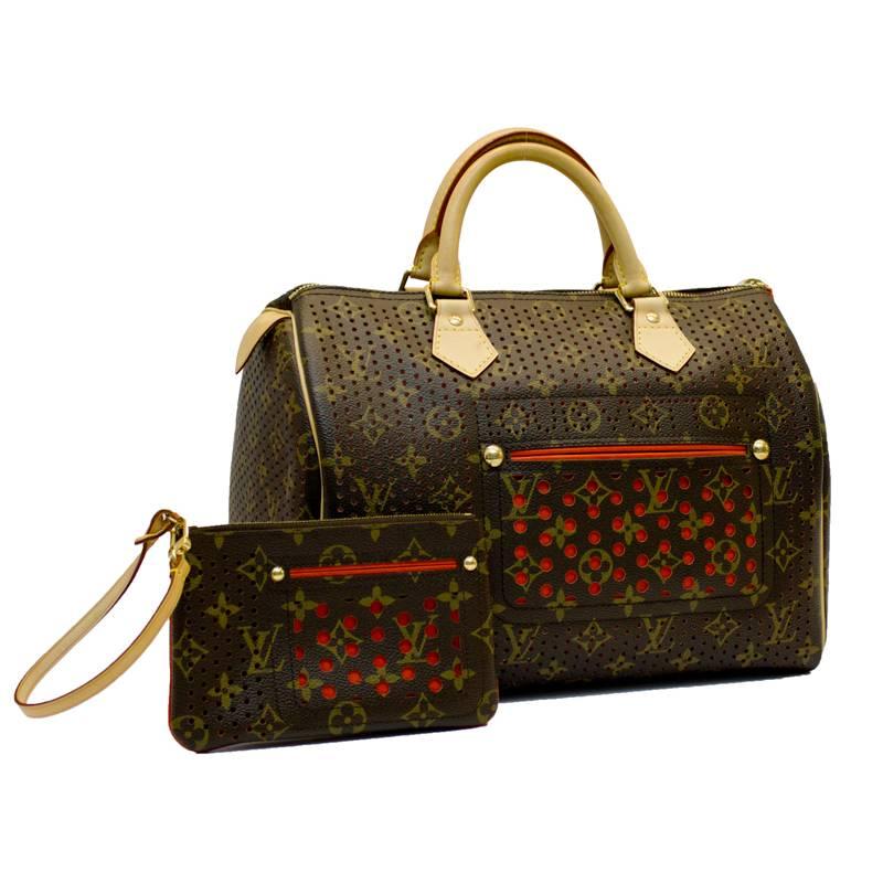 2006 Sonderausgabe Louis Vuitton Perforierte Speedy Tasche