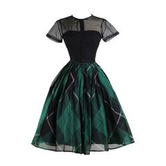 Vintage 1950s Jonny Herbert Plaid Dress