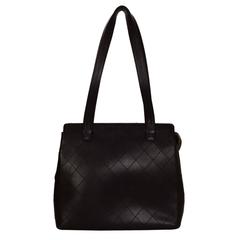 Chanel Vintage '90s Brown Quilted Caviar Tote Bag