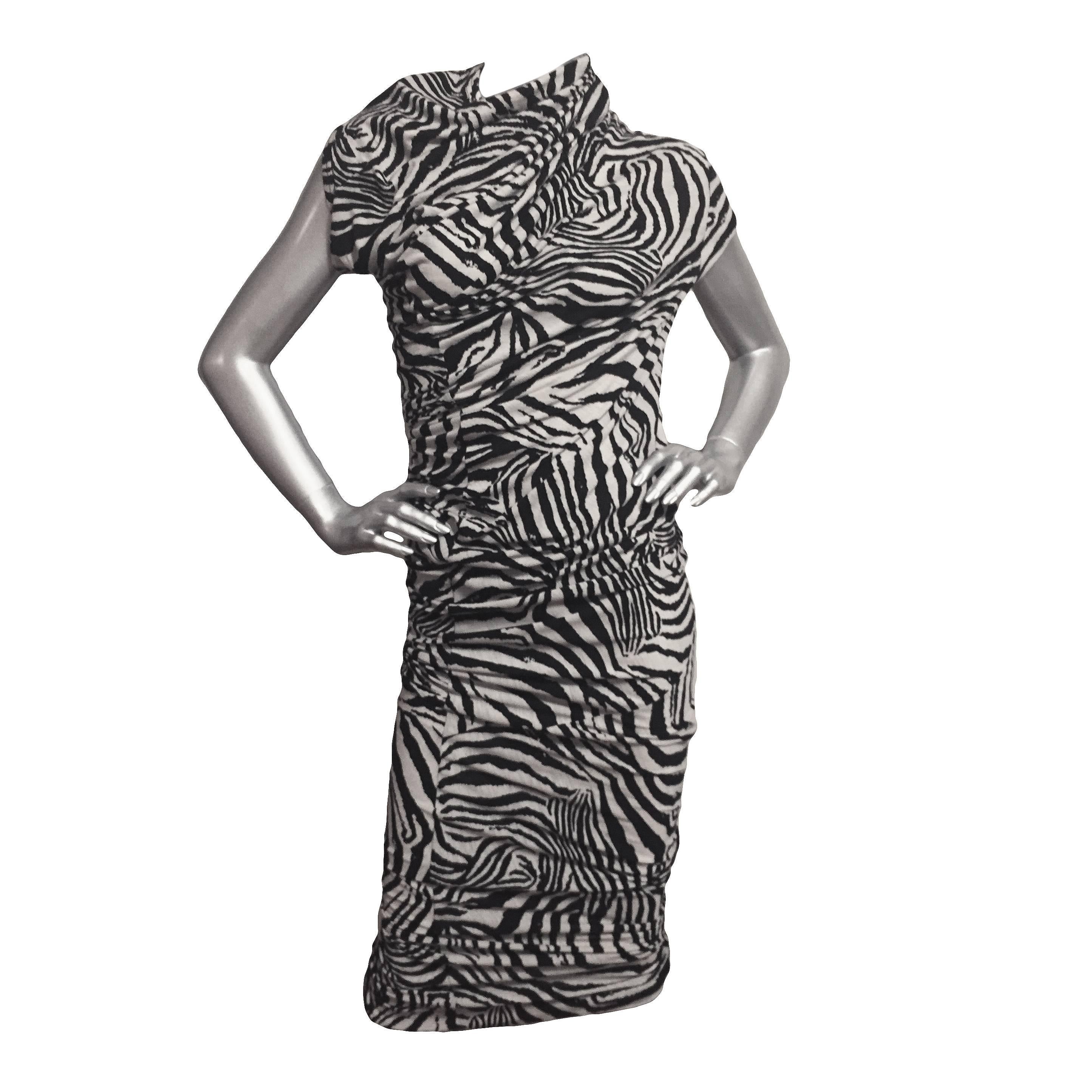 Junya Watanabe Zebra Print Dress, 2008 For Sale