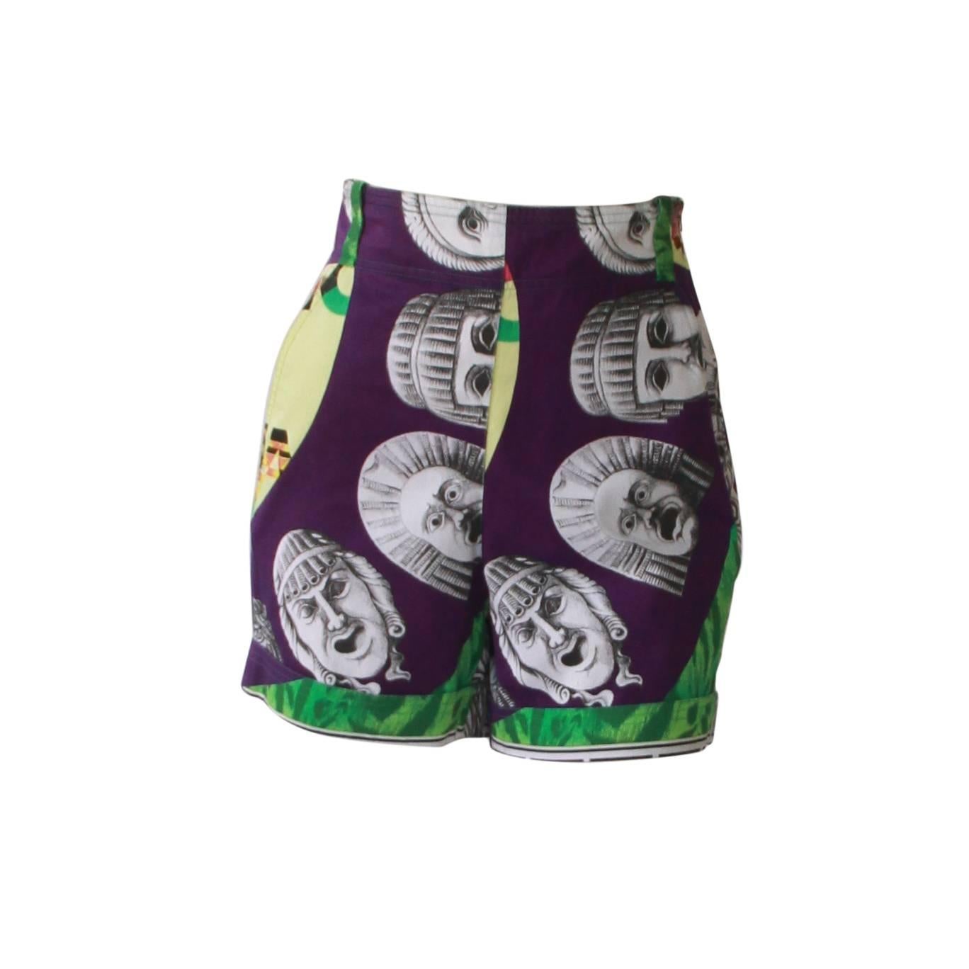 Gianni Versace Printed Shorts Spring 1991 For Sale