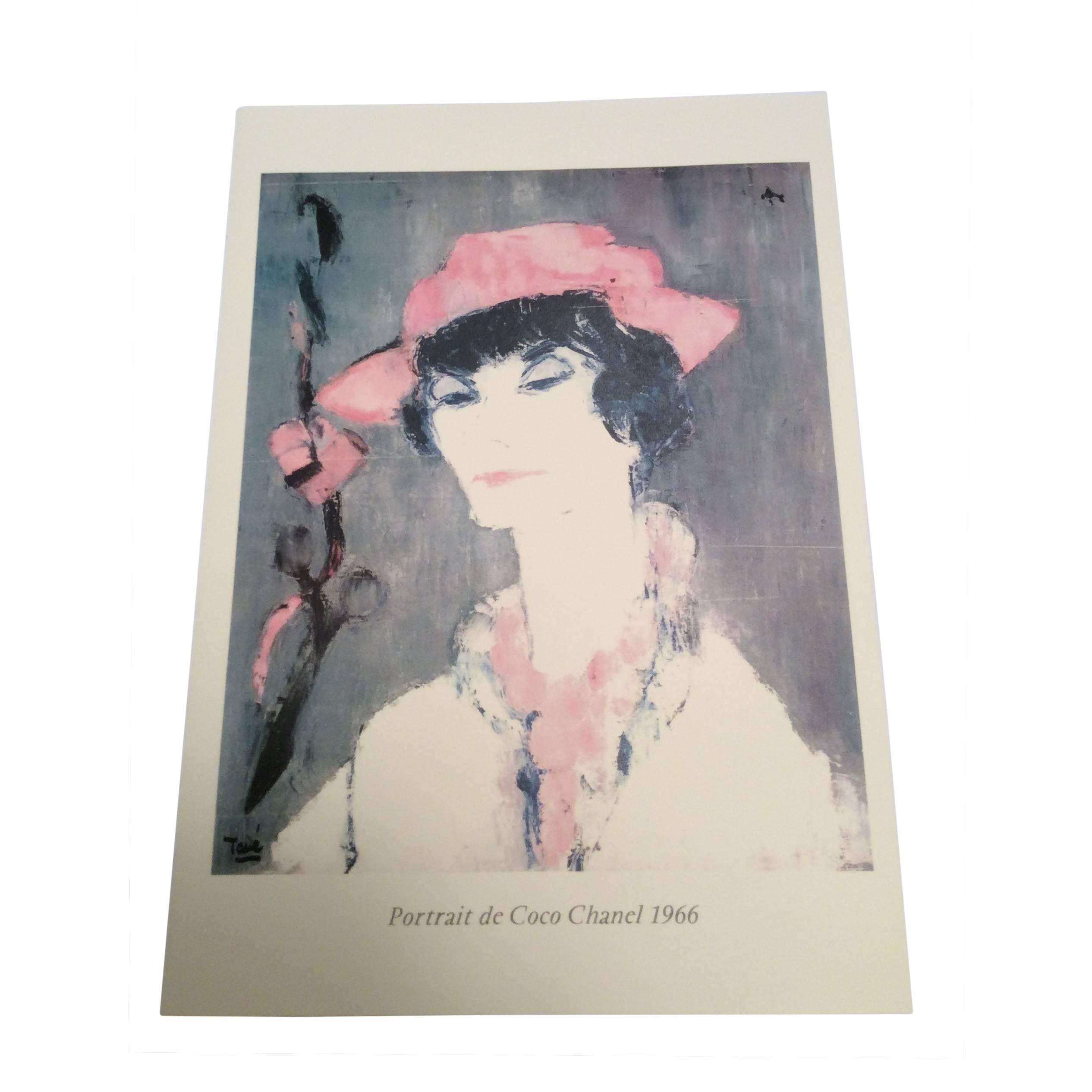 Print of Coco Chanel Portrait from 1960's Rare