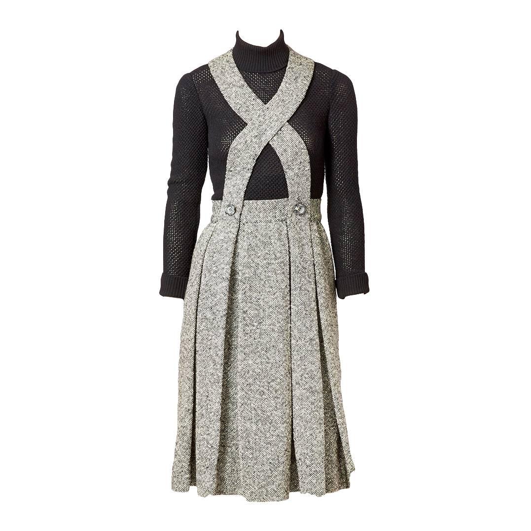Donald Brooks Knit and Tweed Day Dress