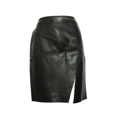 Gucci Leather Pencil Slit Skirt