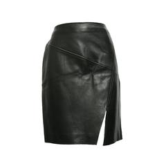 Gucci Leather Pencil Slit Skirt 3