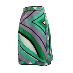 Vintage Emilio Pucci Geometric Velvet Wrap Skirt