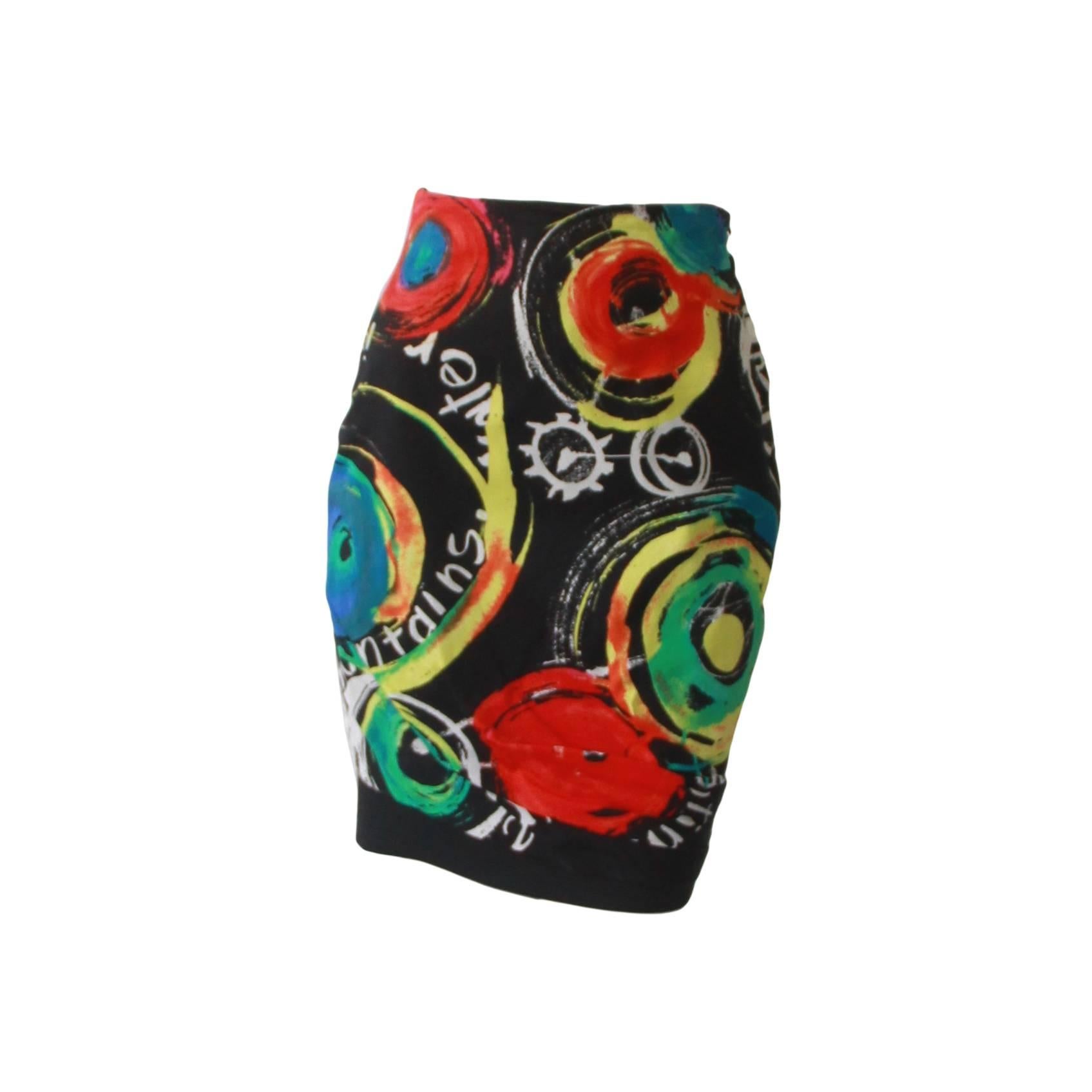 Gianni Versace Printed Skirt Spring 1991 For Sale