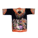 Fine Vintage Japanese Floral Print Silk Kimono Robe or Jacket 