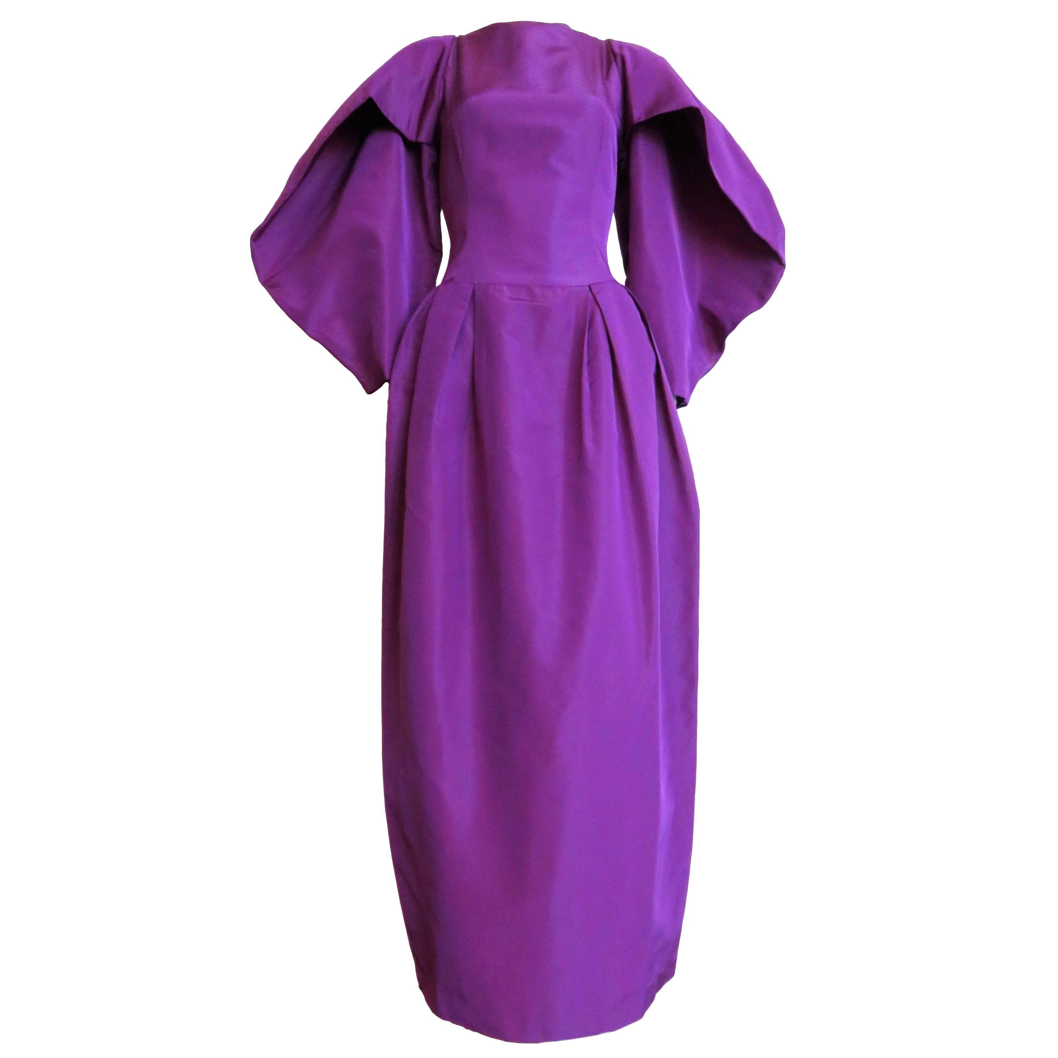 1980's CHLOE by Karl Lagerfeld Silk evening dress