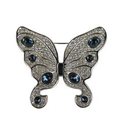 1980s Swarovski Stunning Butterfly Crystal Brooch New Old Stock 3