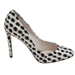 Christian Dior Ivory and Black Patterned Pumps