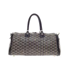 Goyard Navy Blue Chevron Croisiere Boston Duffle Travel Bag 108gy21 at  1stDibs