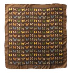 1970's GUCCI ITALY Silk butterfly scarf